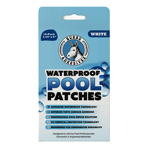 Pool Patch frontal del empaque mostrando 10 parches y facilidad de uso