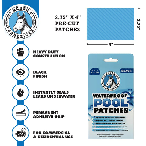 Pool Patch detalle de textura del parche, material duradero y flexible