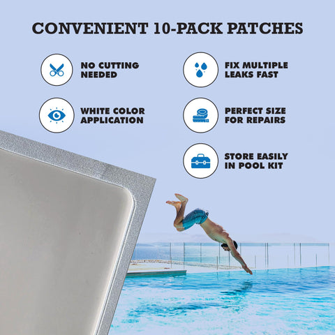 Pool Patch técnico usando parches en mantenimiento de piscina comunitaria