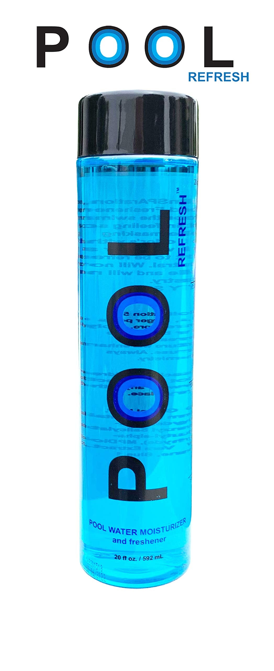 Pool Refresh detalle de la etiqueta con instrucciones claras y beneficios visibles