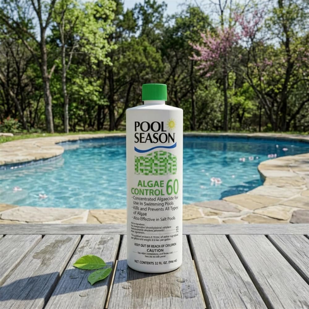 Pool Season tamaño de 32 oz frente a una regla para escala precisa