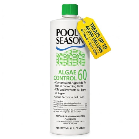 Pool Season botella frontal Polyquat 60 mostrando diseño y concentración