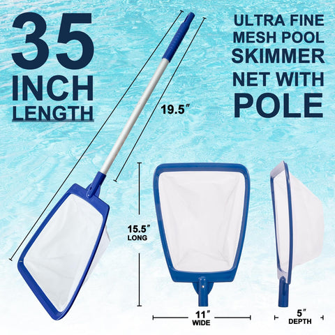 POOLAZA primer plano de la malla ultra fina atrapando polvo y pelo