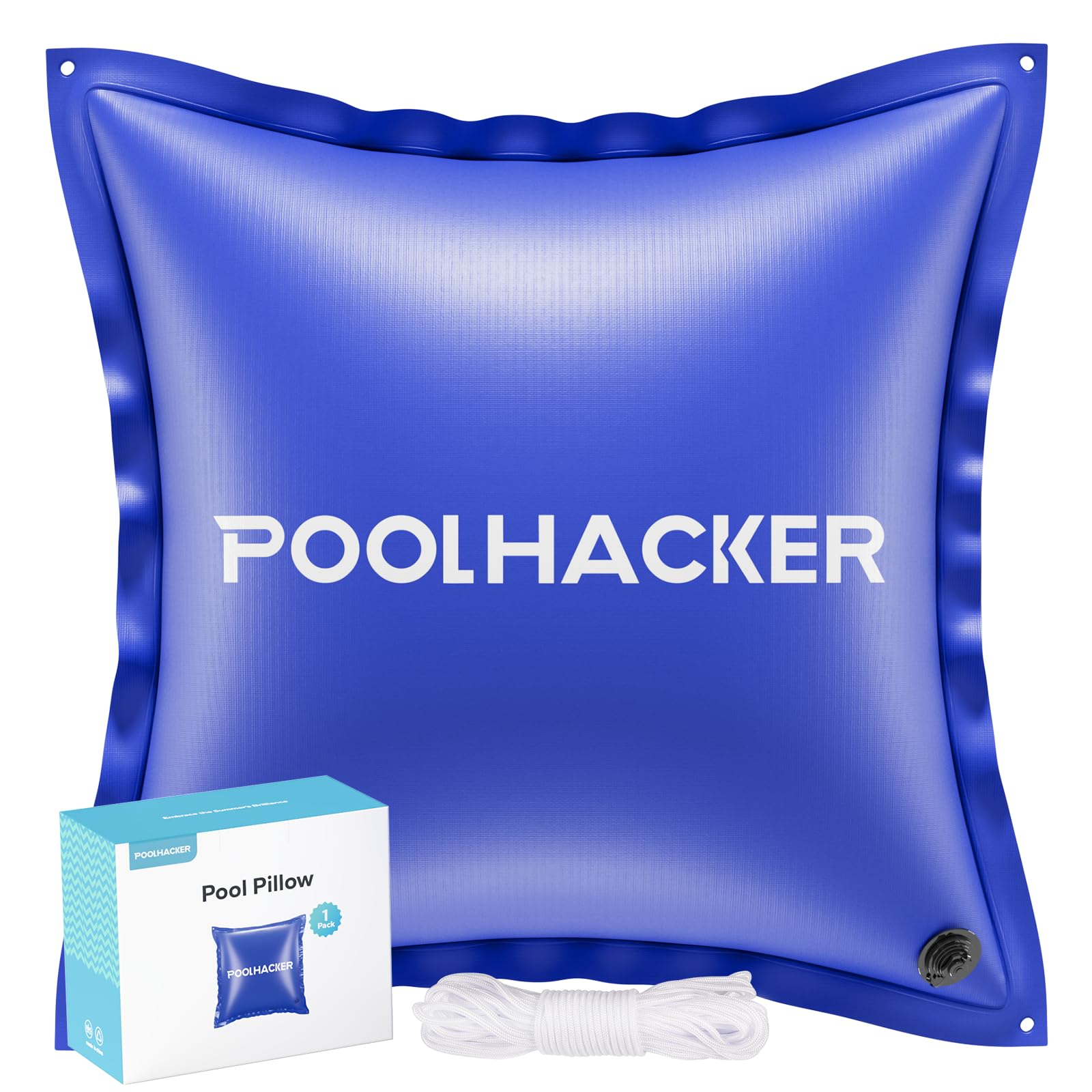 POOLHACKER cojín de invierno frontal mostrando forma y tamaño protector