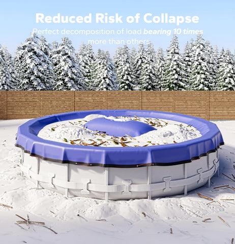 POOLHACKER cojín colocado en piscina elevanda que reduce presión del hielo