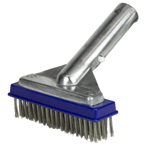 Poolmaster vista frontal del cepillo muestra cabeza compacta y durabilidad