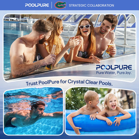 POOLPURE cartucho en ambiente de piscina doméstica, agua más clara