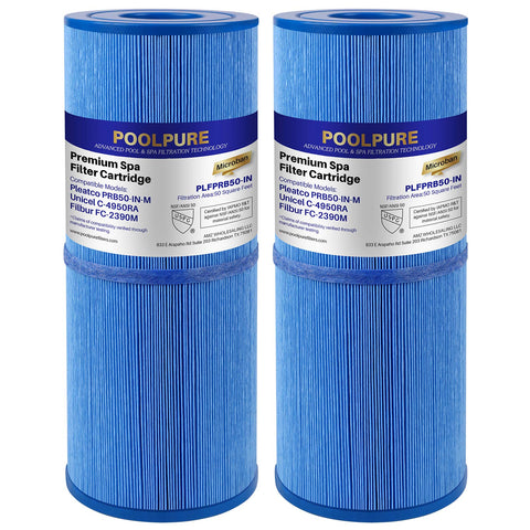 POOLPURE vista frontal del filtro spa mostrando ajuste preciso y durabilidad
