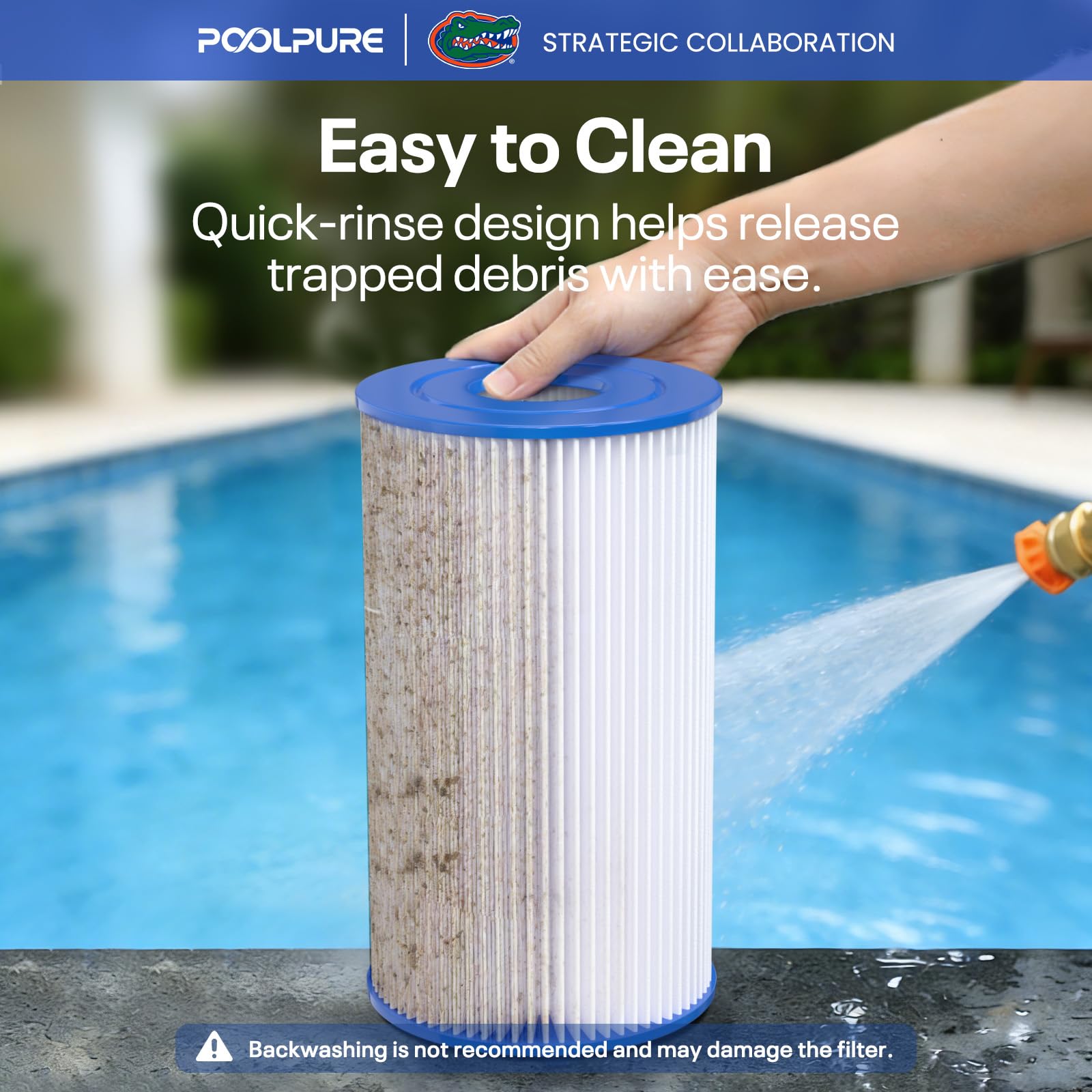 POOLPURE pack de dos cartuchos listo para uso y almacenamiento práctico