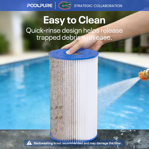 POOLPURE pack de dos cartuchos listo para uso y almacenamiento práctico