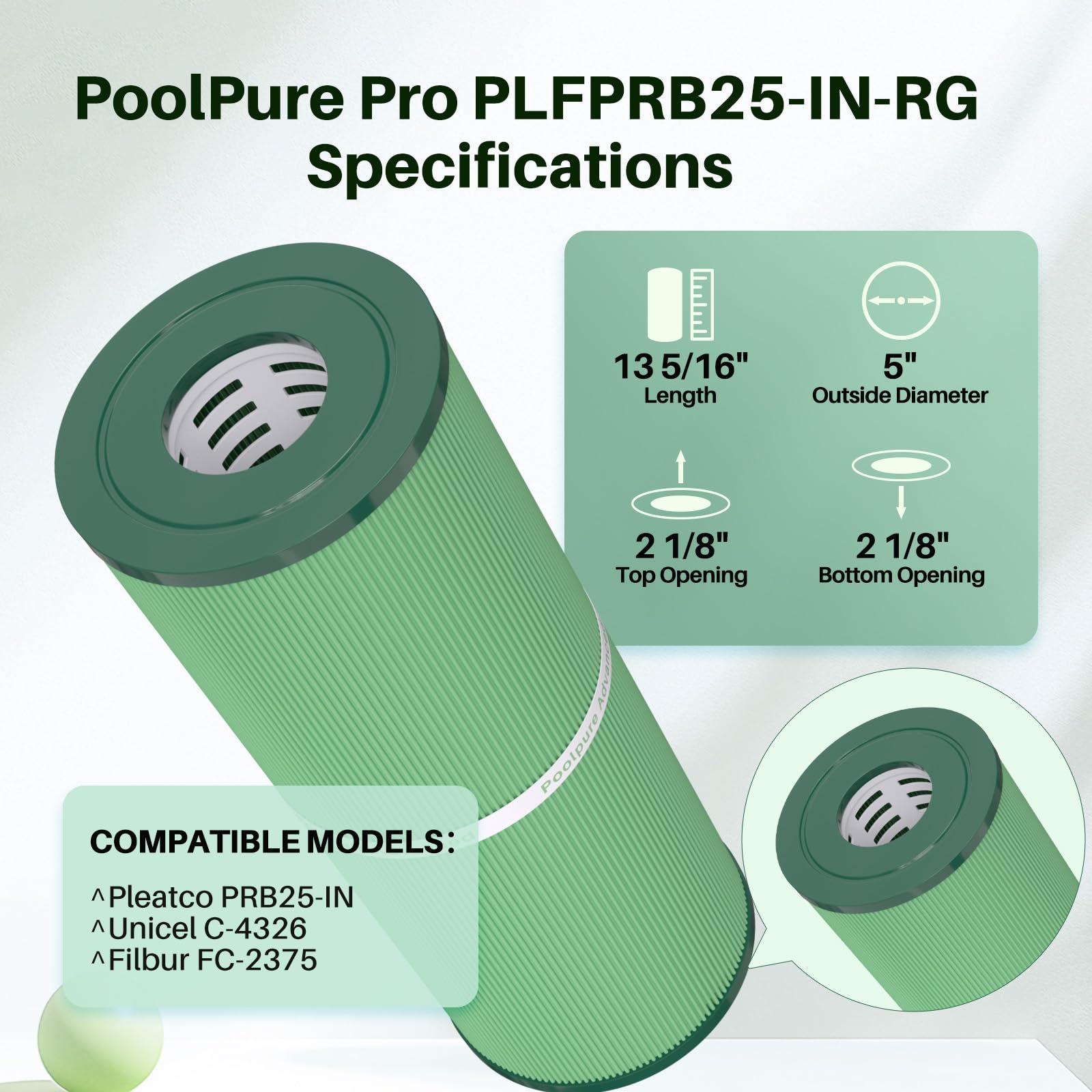 POOLPURE textura trilobal de la media que aumenta captura y eficiencia