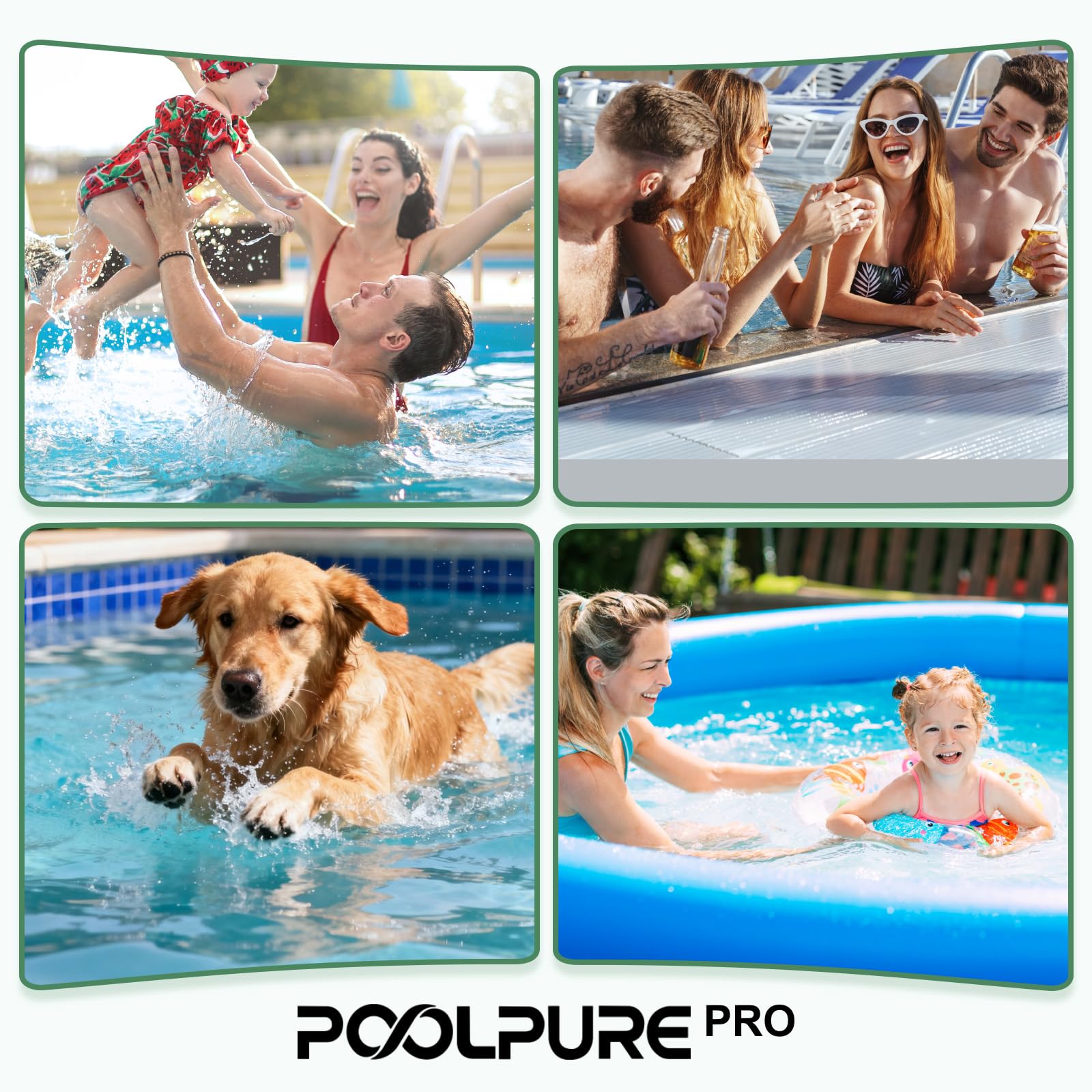 POOLPURE empaque con especificaciones visibles para compra informada
