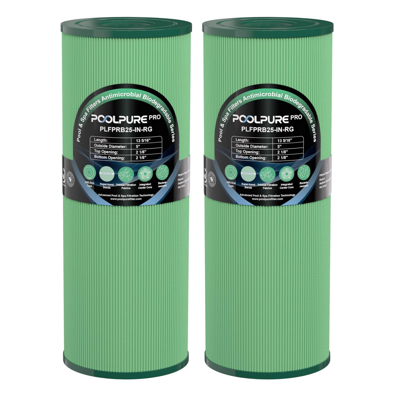 POOLPURE cartucho frente mostrando ajuste compatible y fácil instalación