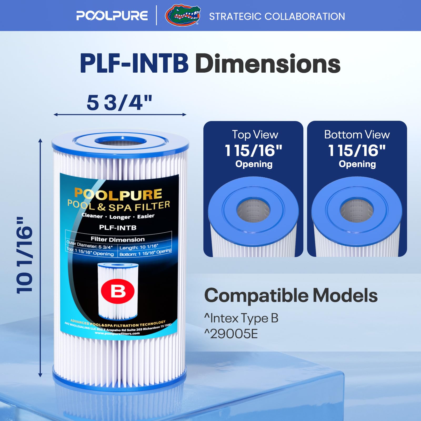 POOLPURE cartucho instalado en bomba compatible Intex, ajuste seguro