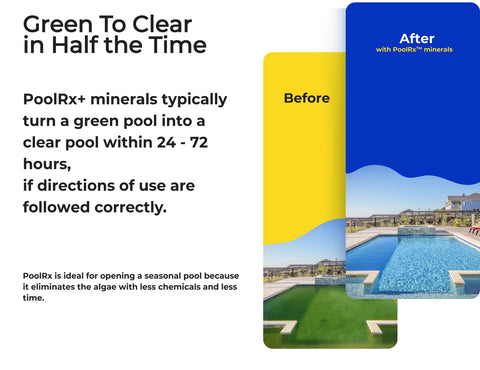 poolrx unidad en piscina libera minerales y previene algas