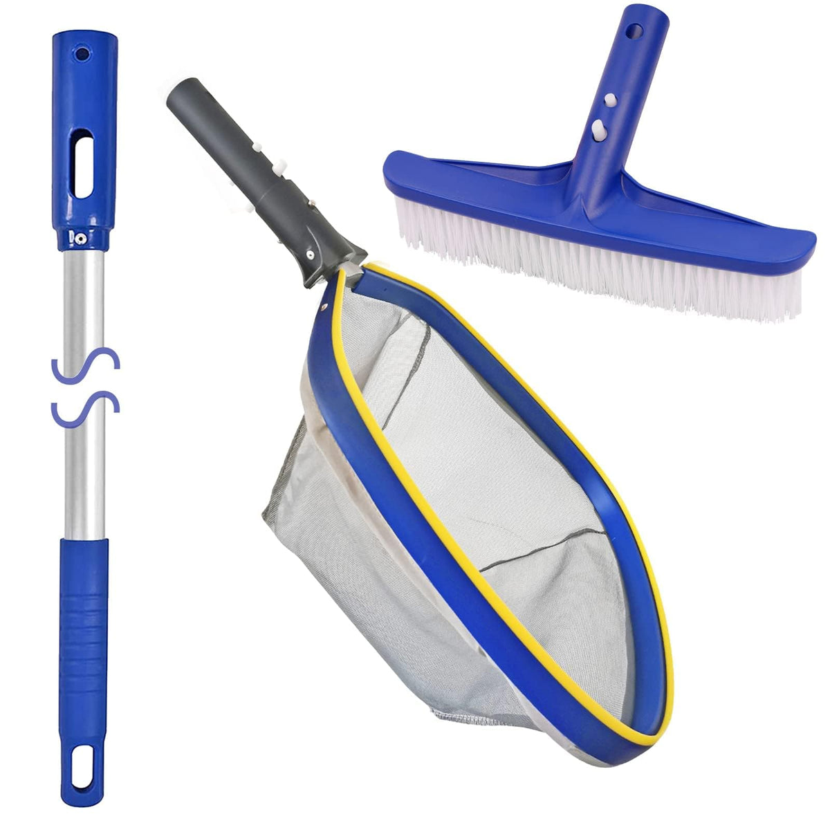 Poolvio kit frontal empacado mostrando todas las piezas para mantenimiento rápido