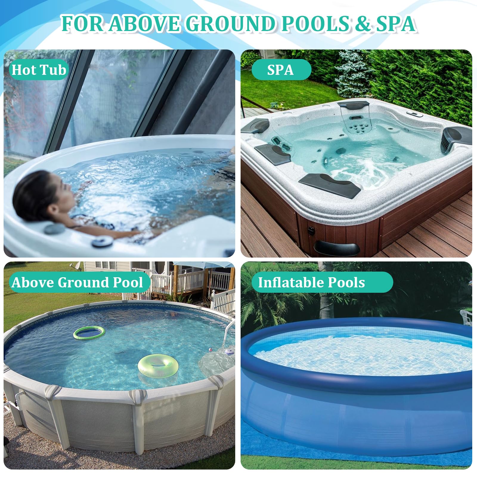 POOLWHALE aspiradora junto a spa crea ambiente ordenado y mantenimiento práctico
