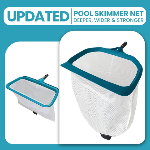POOLWHALE detalle de la malla ultra fina atrapando partículas pequeñas para mejor filtrado
