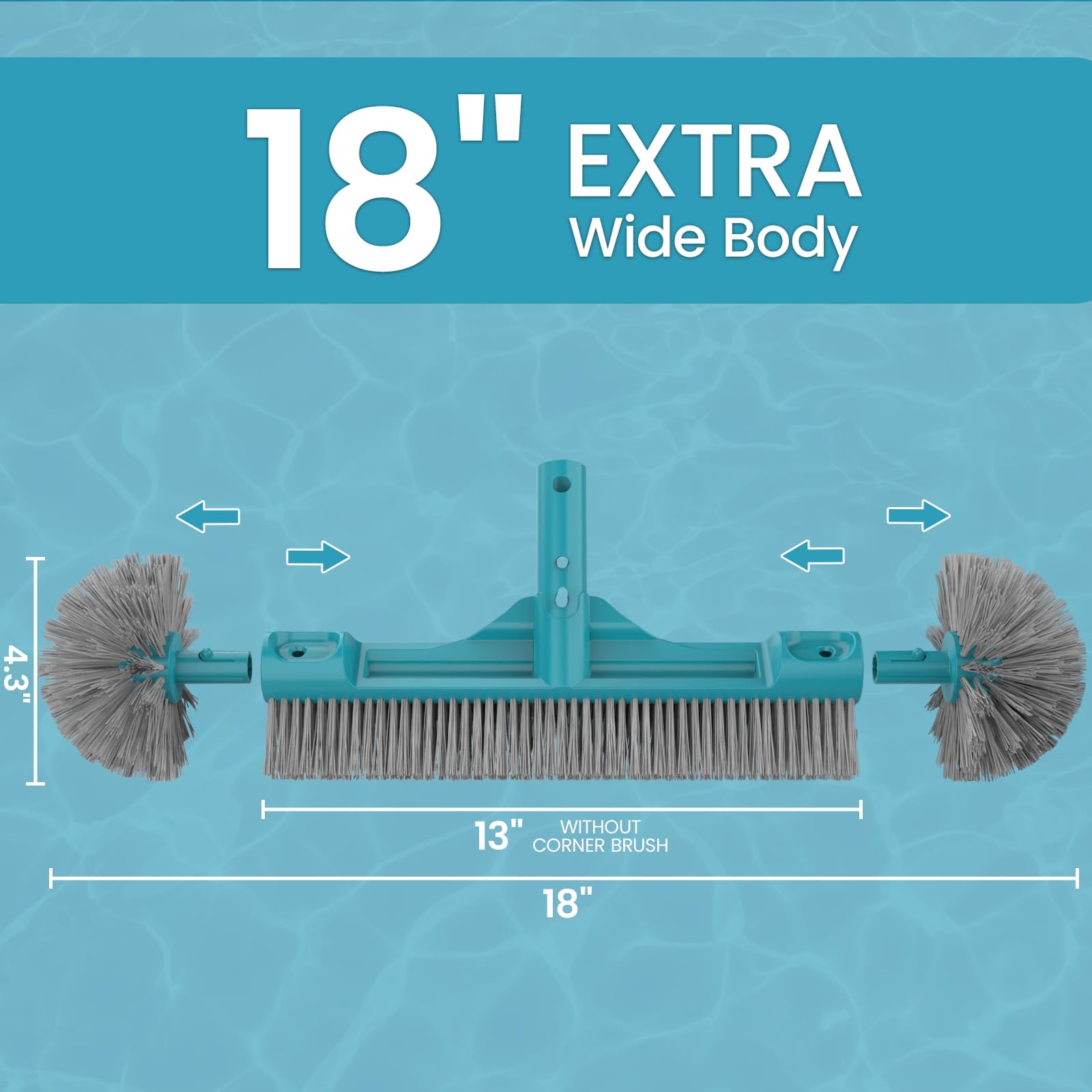 POOLWHALE cerdas de nailon mostrando durabilidad y cuidado del liner