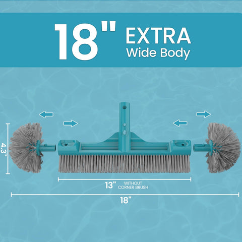 POOLWHALE cerdas de nailon mostrando durabilidad y cuidado del liner