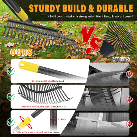 PoPoHoser palas para hojas en uso levantando montones sin esfuerzo