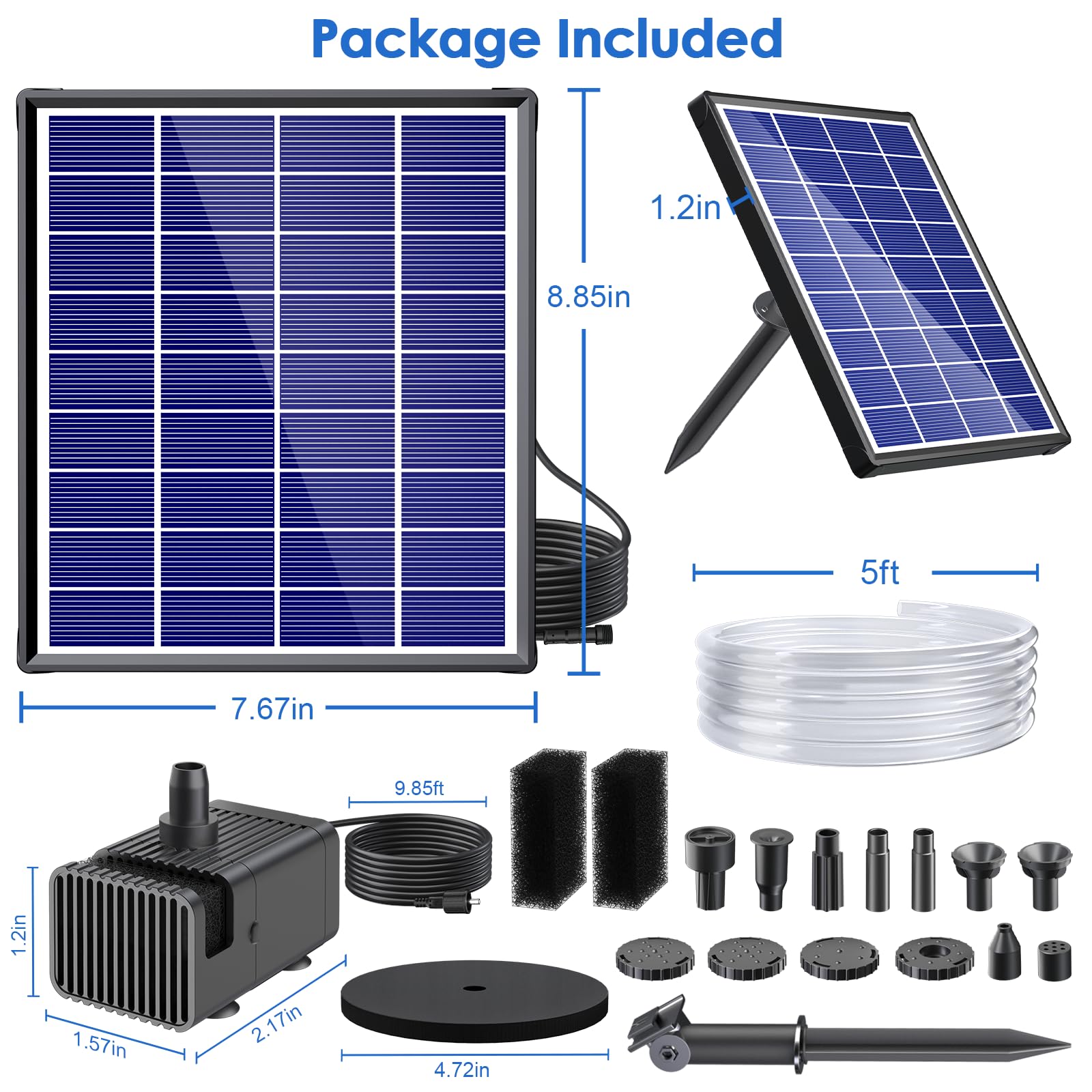 POPOSOAP estaca del panel rotatoria 180° para orientar hacia el sol