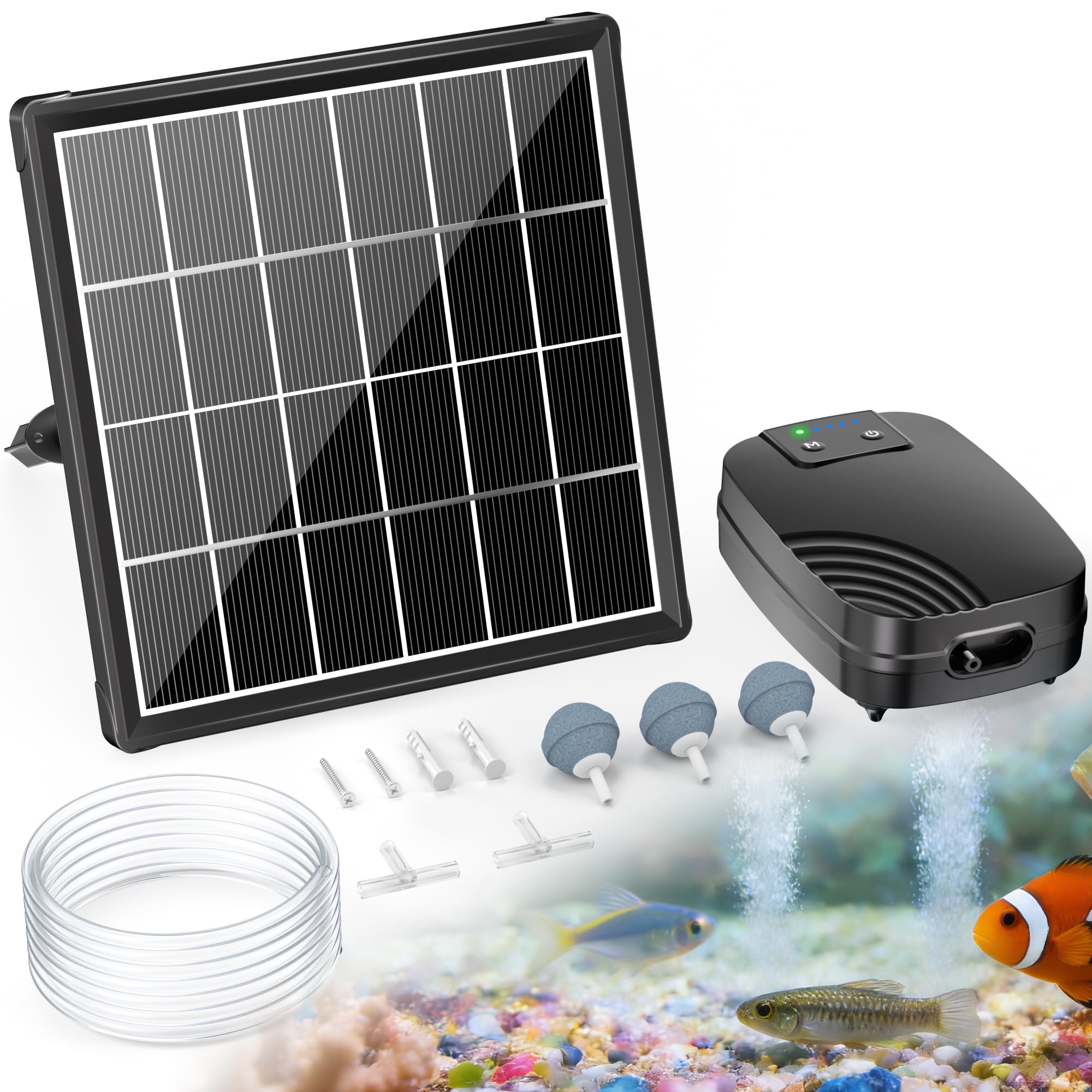 POPOSOAP vista frontal del aerador y accesorios, fácil instalación