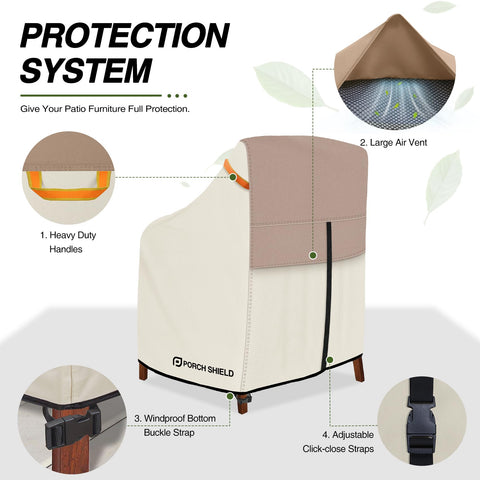 Porch Shield correas ajustables y hebillas para sujeción segura