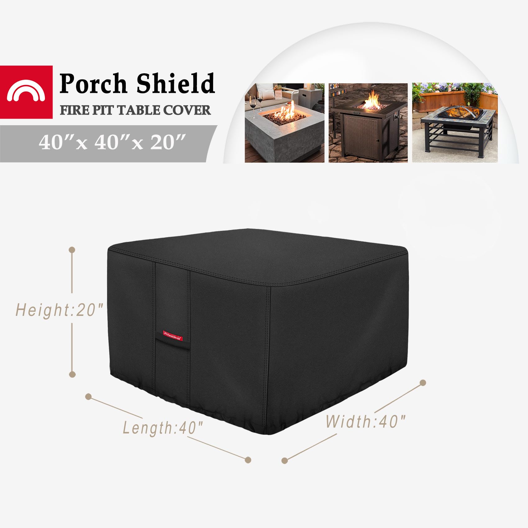 Porch Shield primer plano del tejido 600D mostrando impermeabilidad y durabilidad
