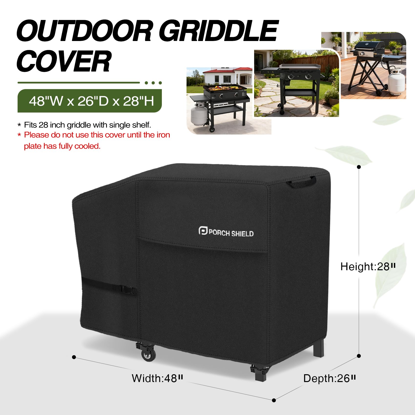 Porch Shield primer plano tejido 600D, durabilidad y protección UV
