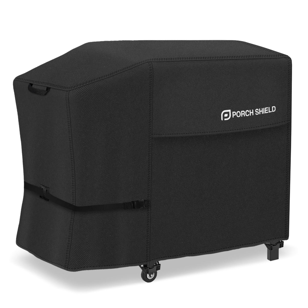 Porch Shield vista frontal protegiendo griddle, resistencia a la intemperie