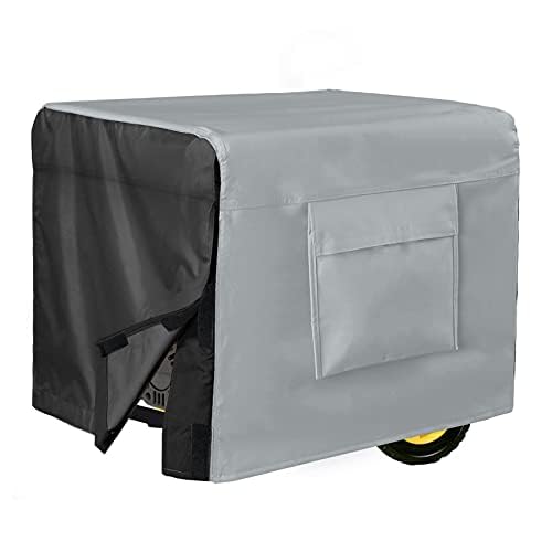 Porch Shield vista frontal de la funda protegiendo generador y evitando lluvia