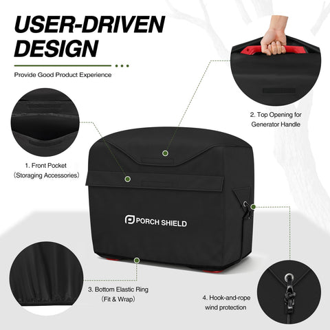 Porch Shield bolsillo exterior grande guardando cables y herramientas