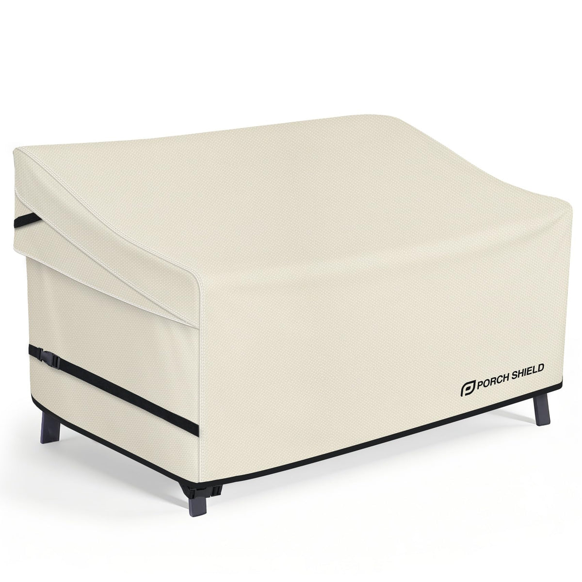 Porch Shield funda frontal de sofá 2 plazas protegiendo muebles exterior