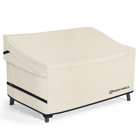 Porch Shield funda frontal de sofá 2 plazas protegiendo muebles exterior