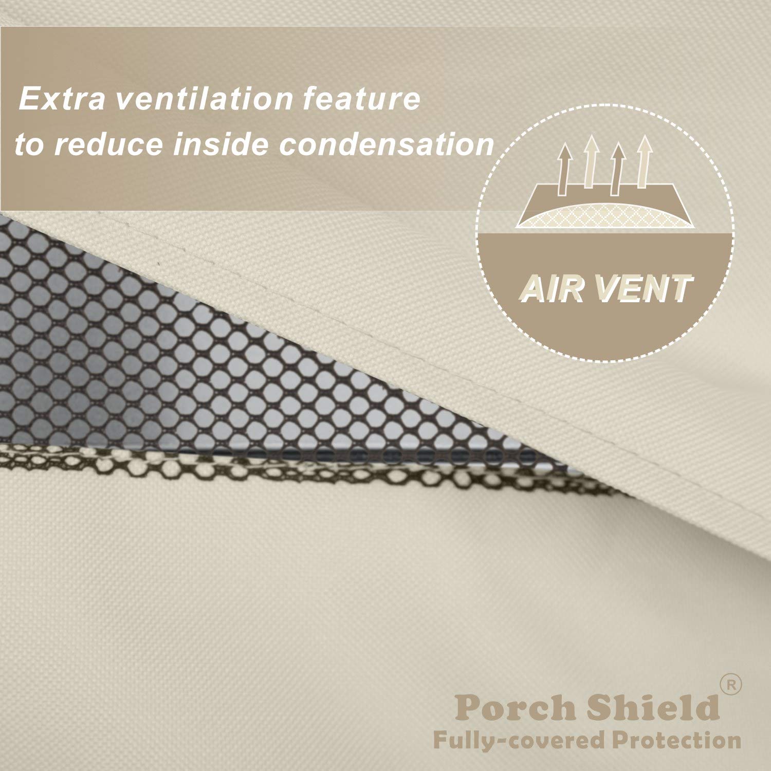 Porch Shield funda plegada lista para almacenamiento compacto y ordenado