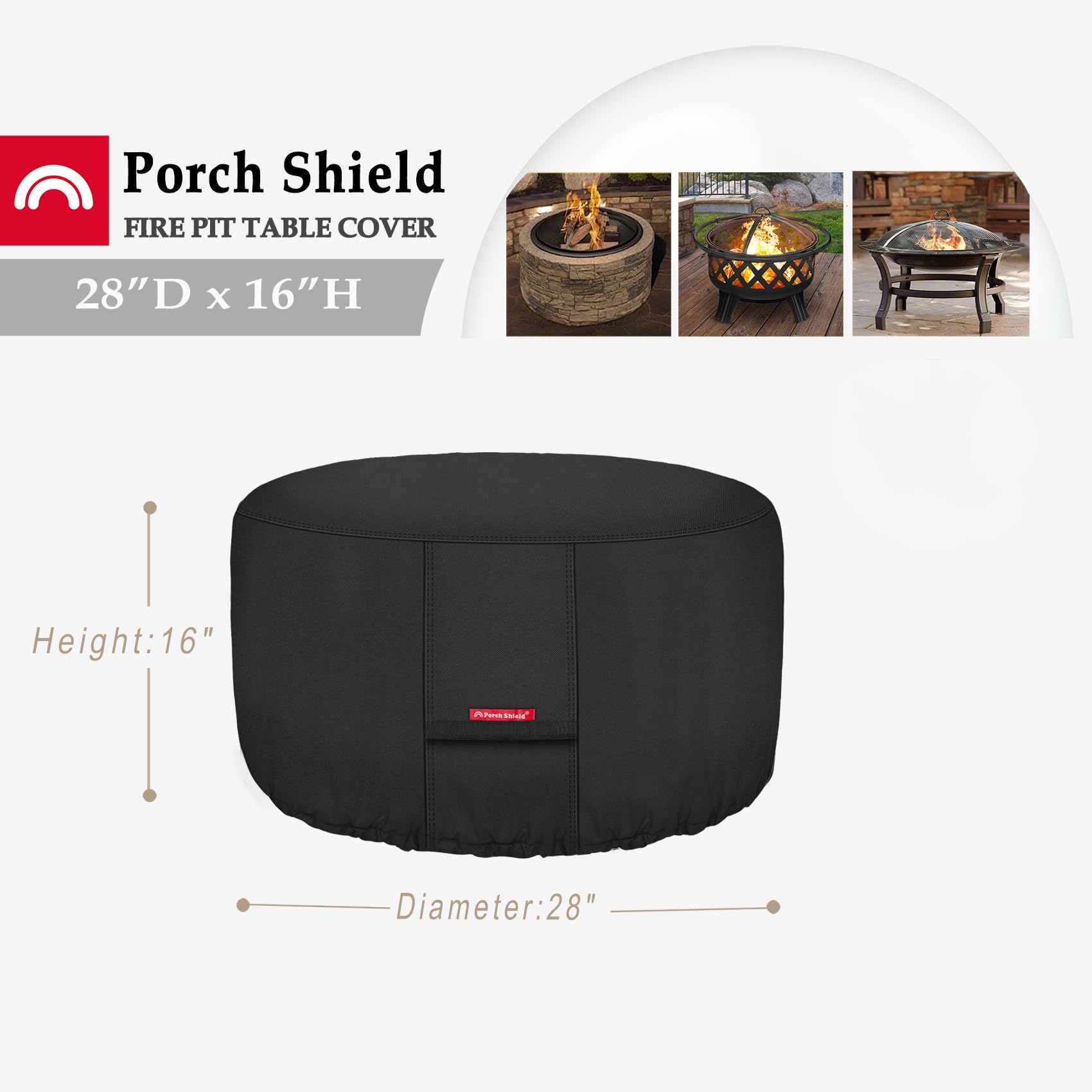 Porch Shield primer plano del tejido 600D que demuestra resistencia al agua