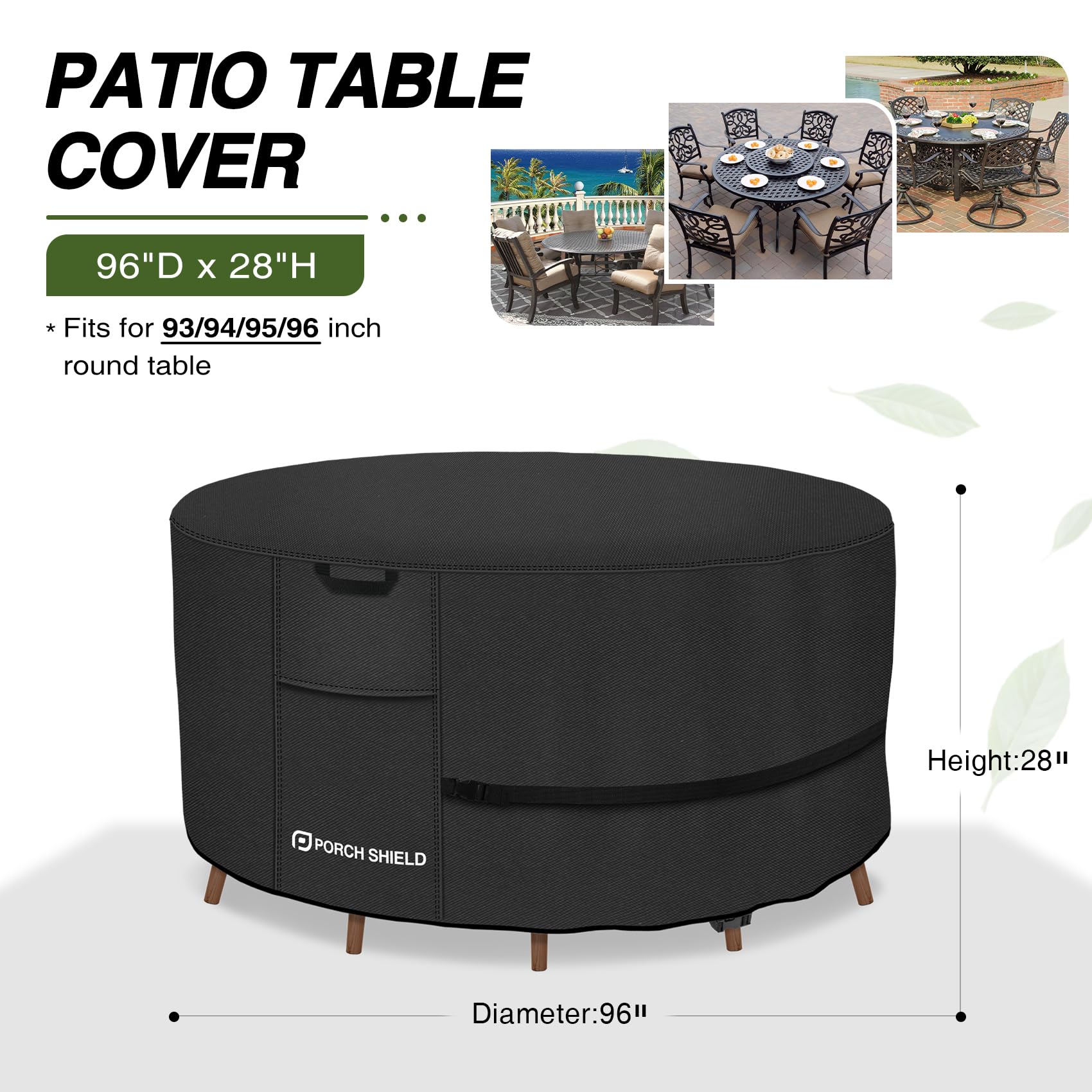 Porch Shield primer plano del tejido 600D resistente, durabilidad comprobada