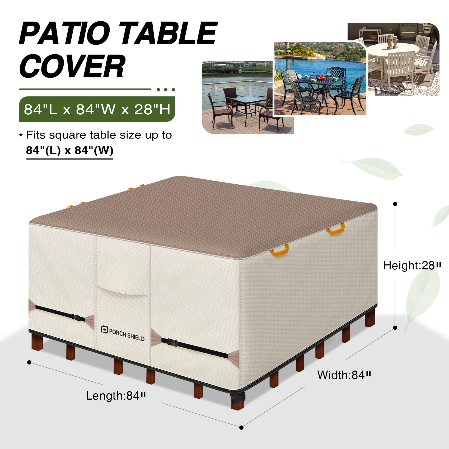 Porch Shield primer plano del tejido 600D resistente, durabilidad al exterior