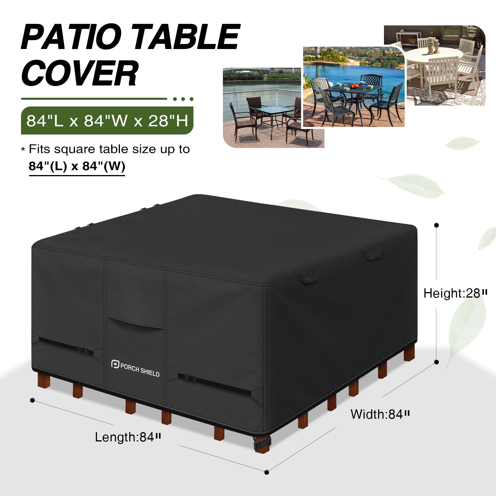 Porch Shield primer plano del tejido 600D resistente que protege contra agua
