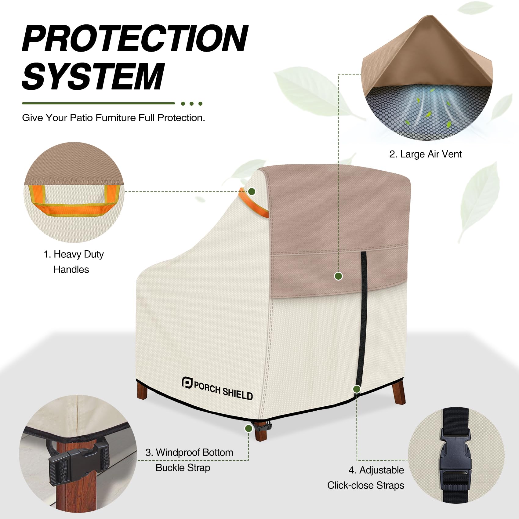 Porch Shield ventilación trasera reduce condensación y moho