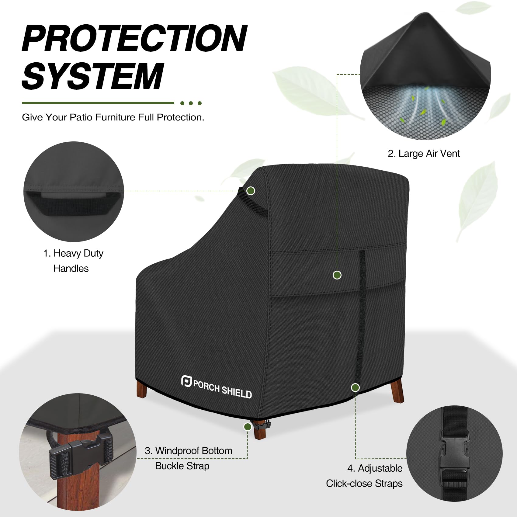 Porch Shield respiradero trasero que reduce condensación interna