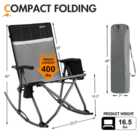 Portal silla en uso en camping con familia, comodidad portátil para actividades exteriores