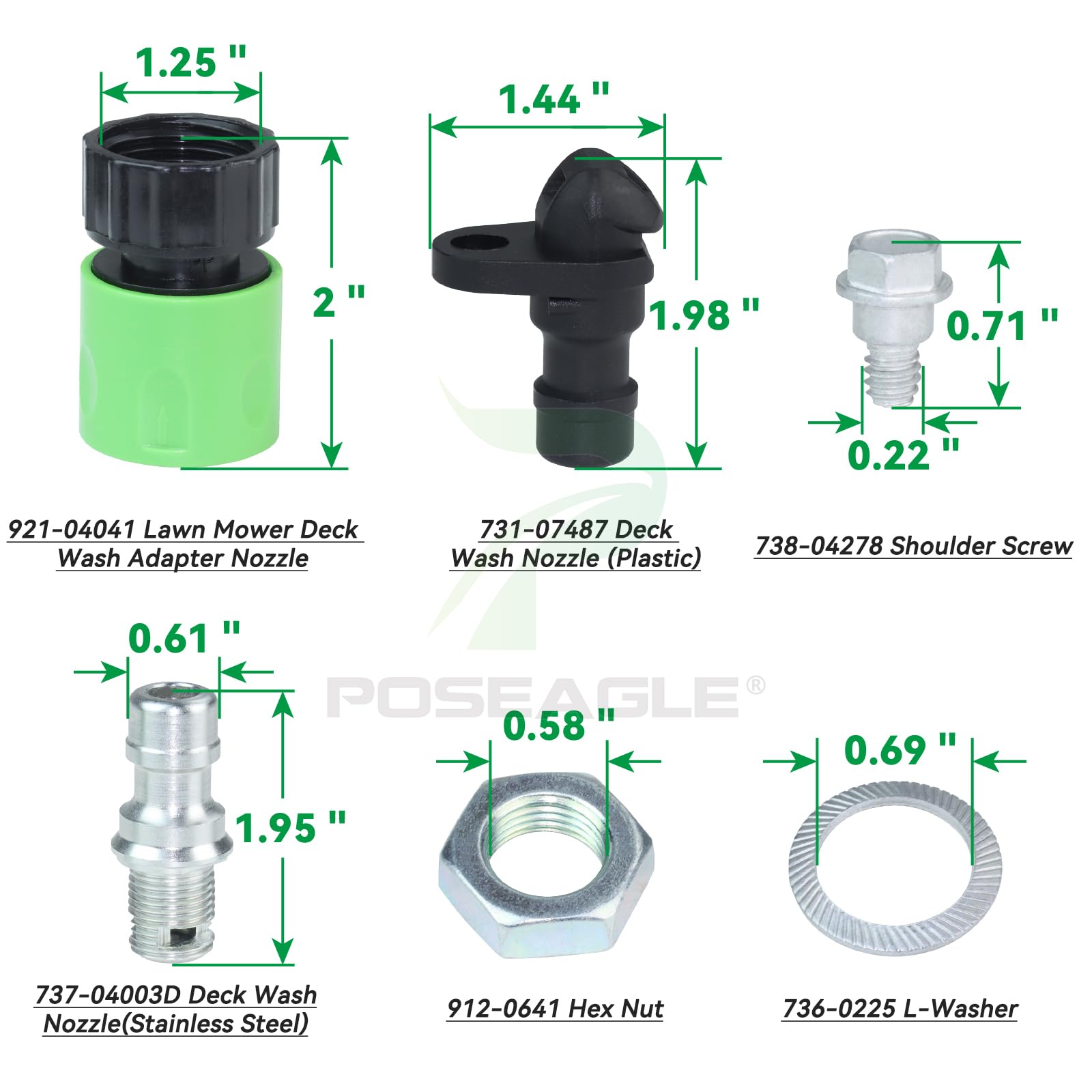 POSEAGLE boquilla acero 737-04003D resistencia y chorro potente
