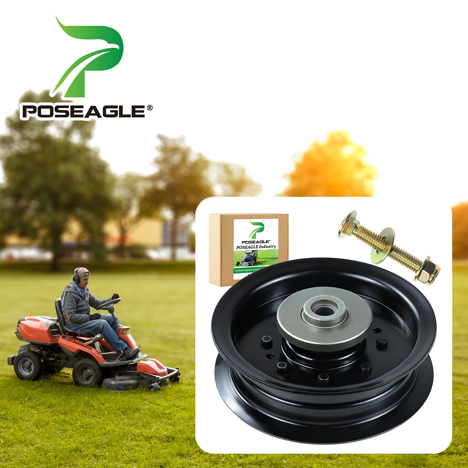 POSEAGLE detalle del borde de la polea para menor fricción y durabilidad