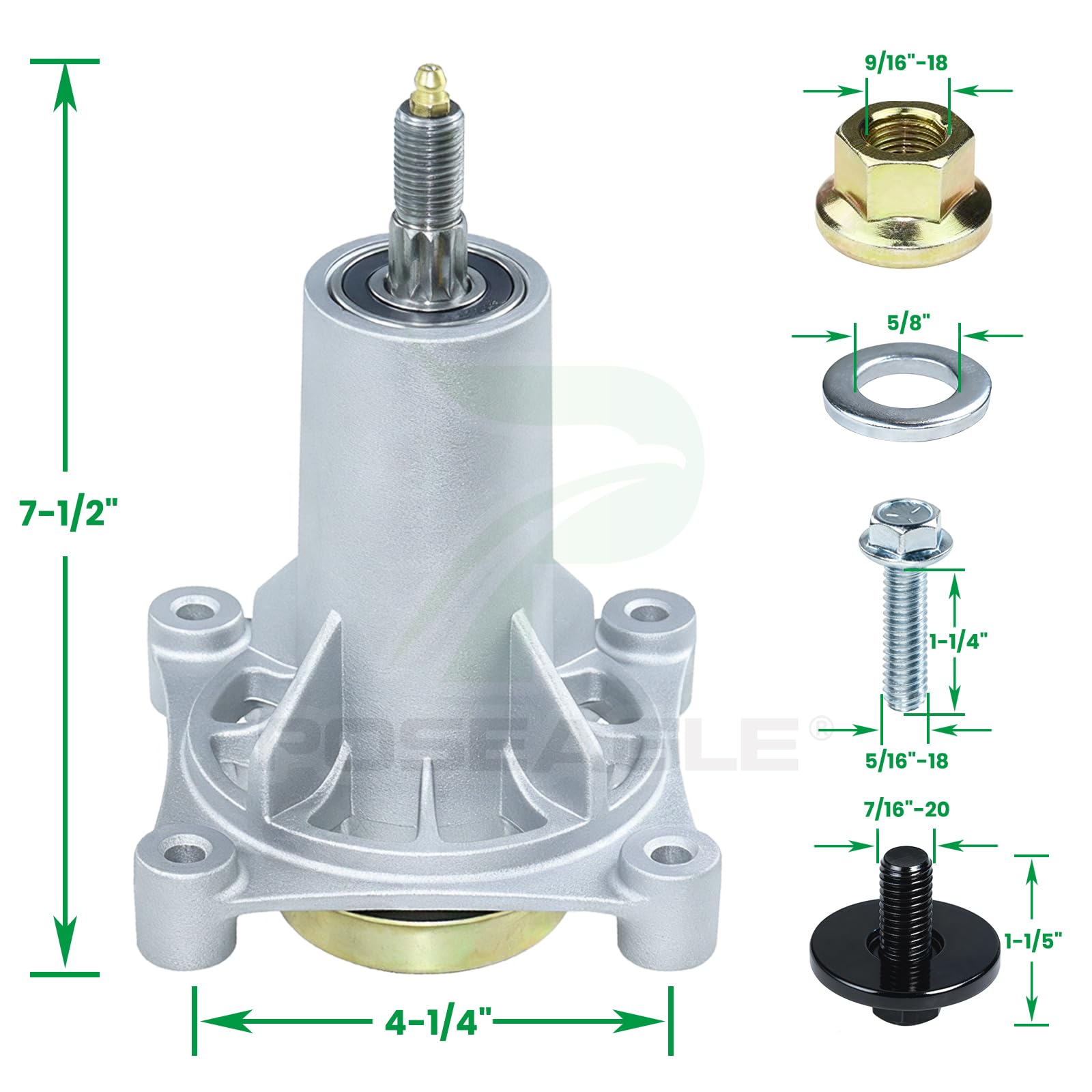 POSEAGLE engrasador de acero para lubricación fácil y mantenimiento