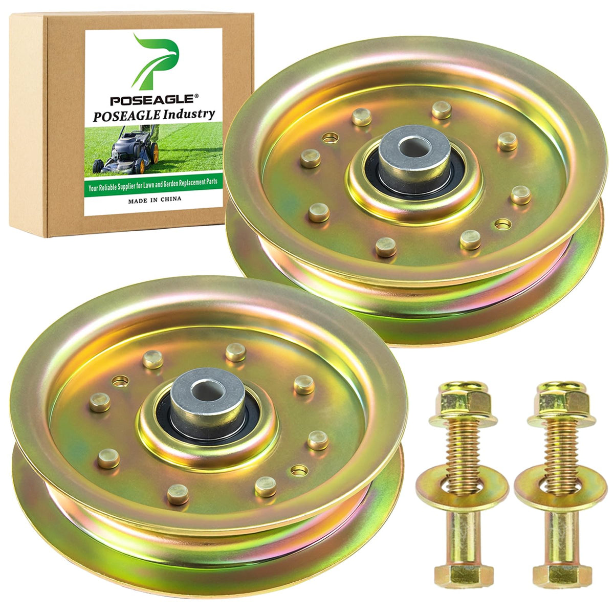 POSEAGLE pack frontal con dos poleas listas para reemplazo y montaje seguro