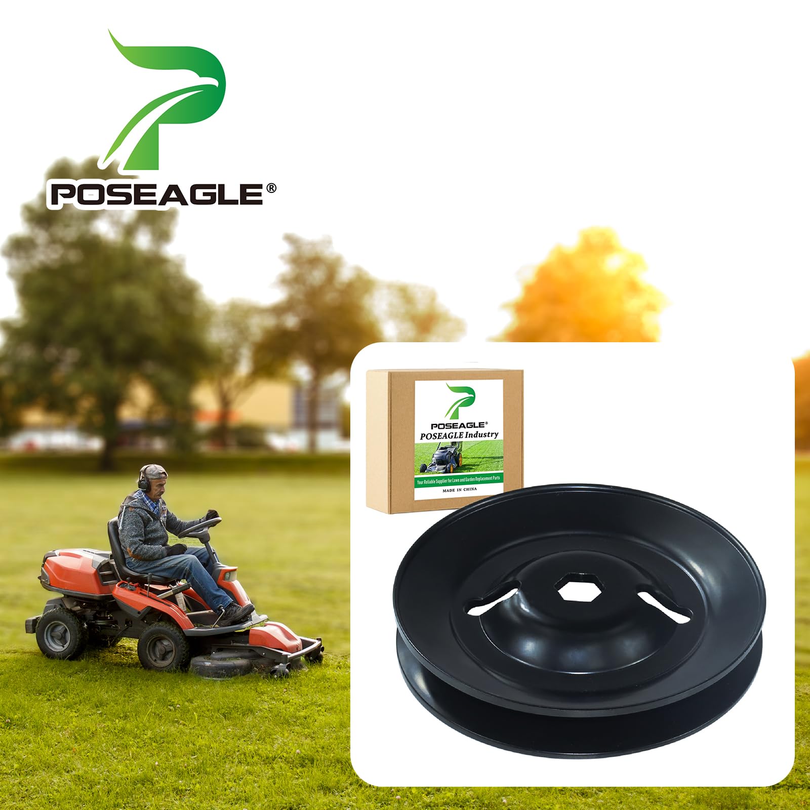 POSEAGLE polea GX20335 primer plano de superficie que resiste corrosión y desgaste