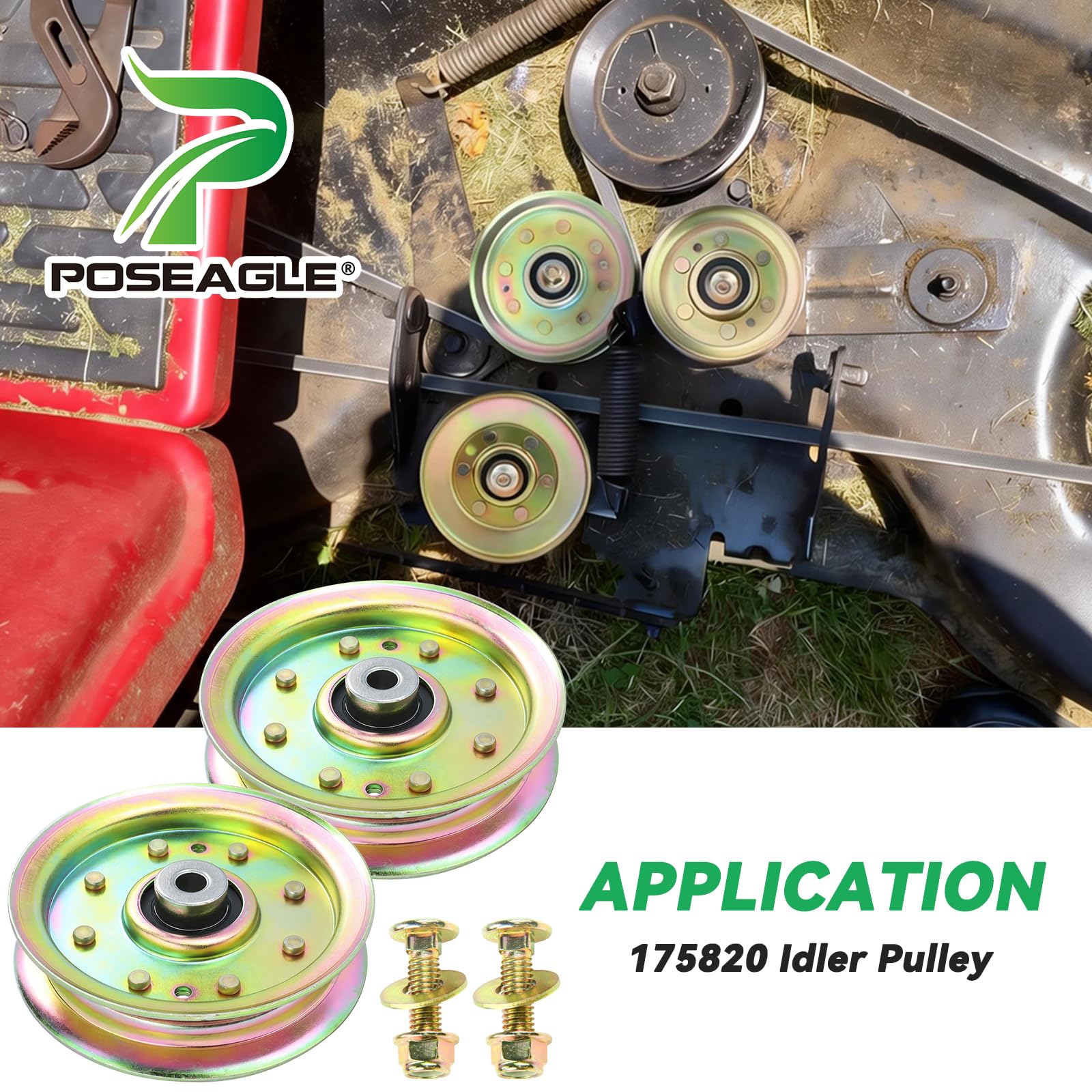 POSEAGLE pack de 2 poleas listo para reemplazo rápido