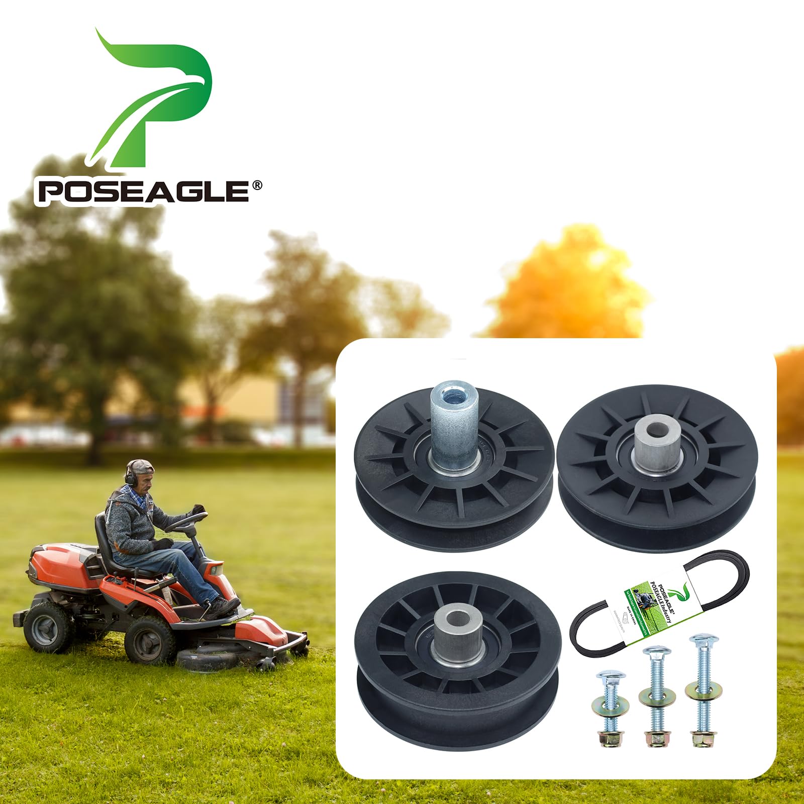 POSEAGLE polea 532194326 v-groove vista frontal mejora transmisión